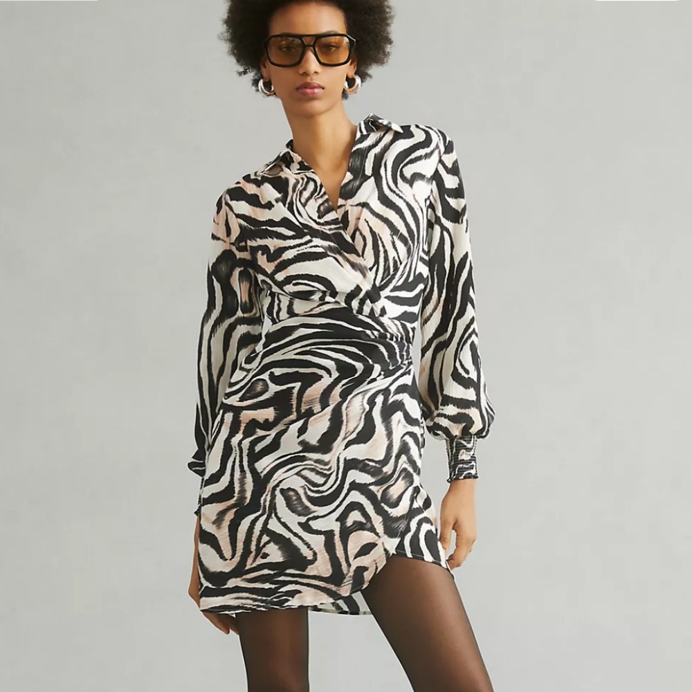 Anthropologie Printed Wrap Dress